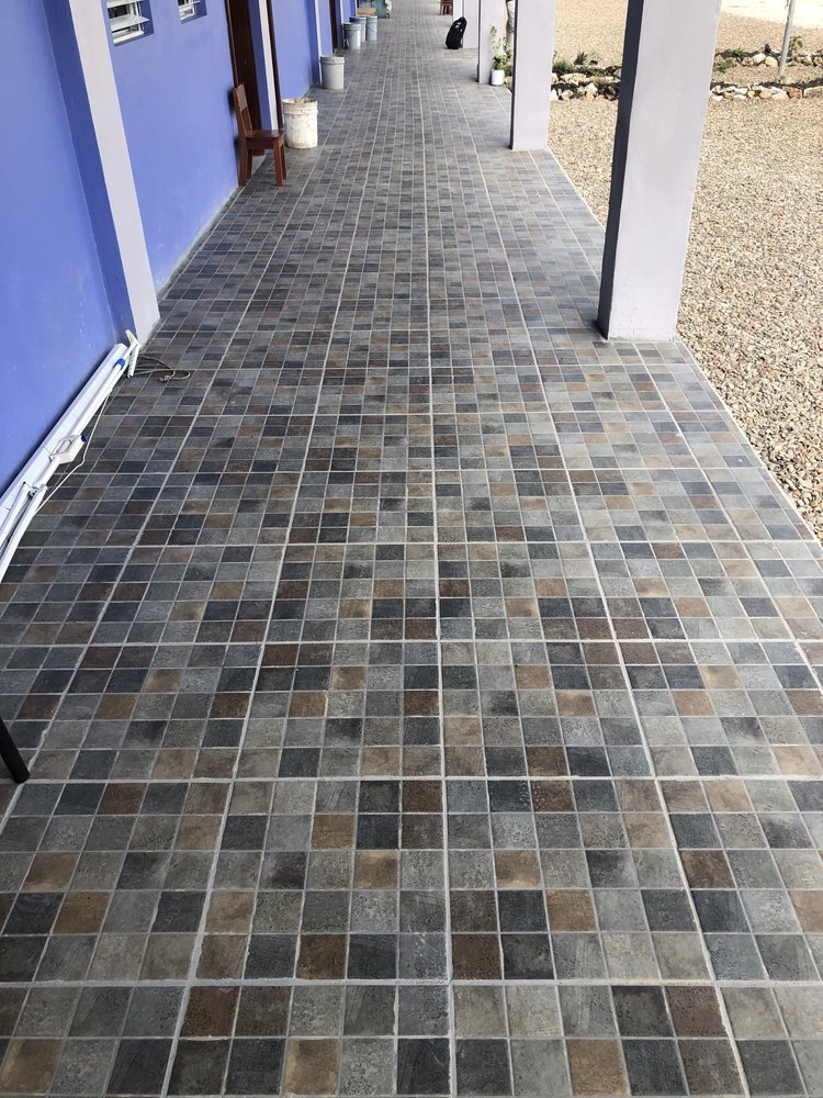 New tile walkway for St. Joseph in Belize