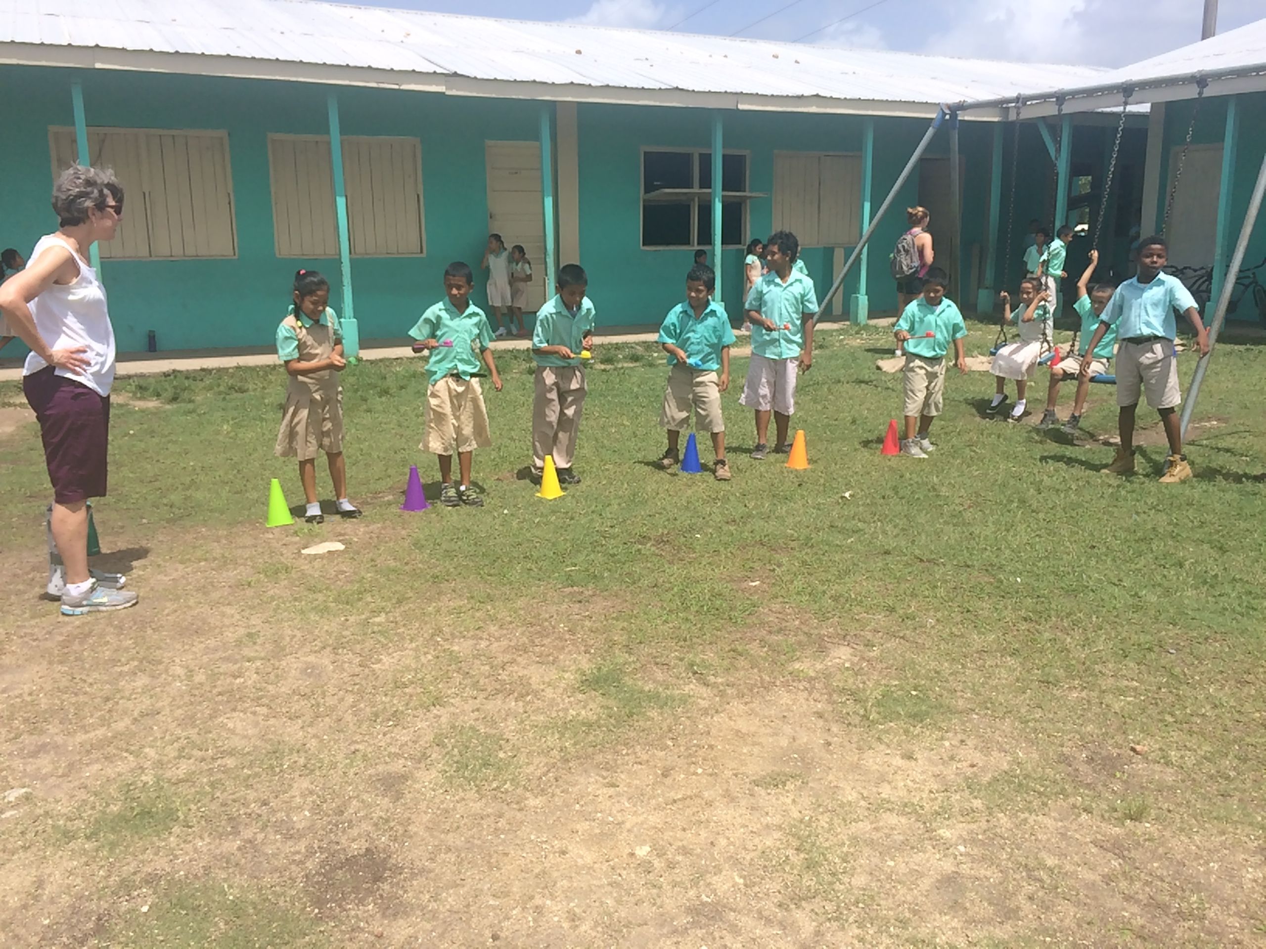 students playing outside students playing outside