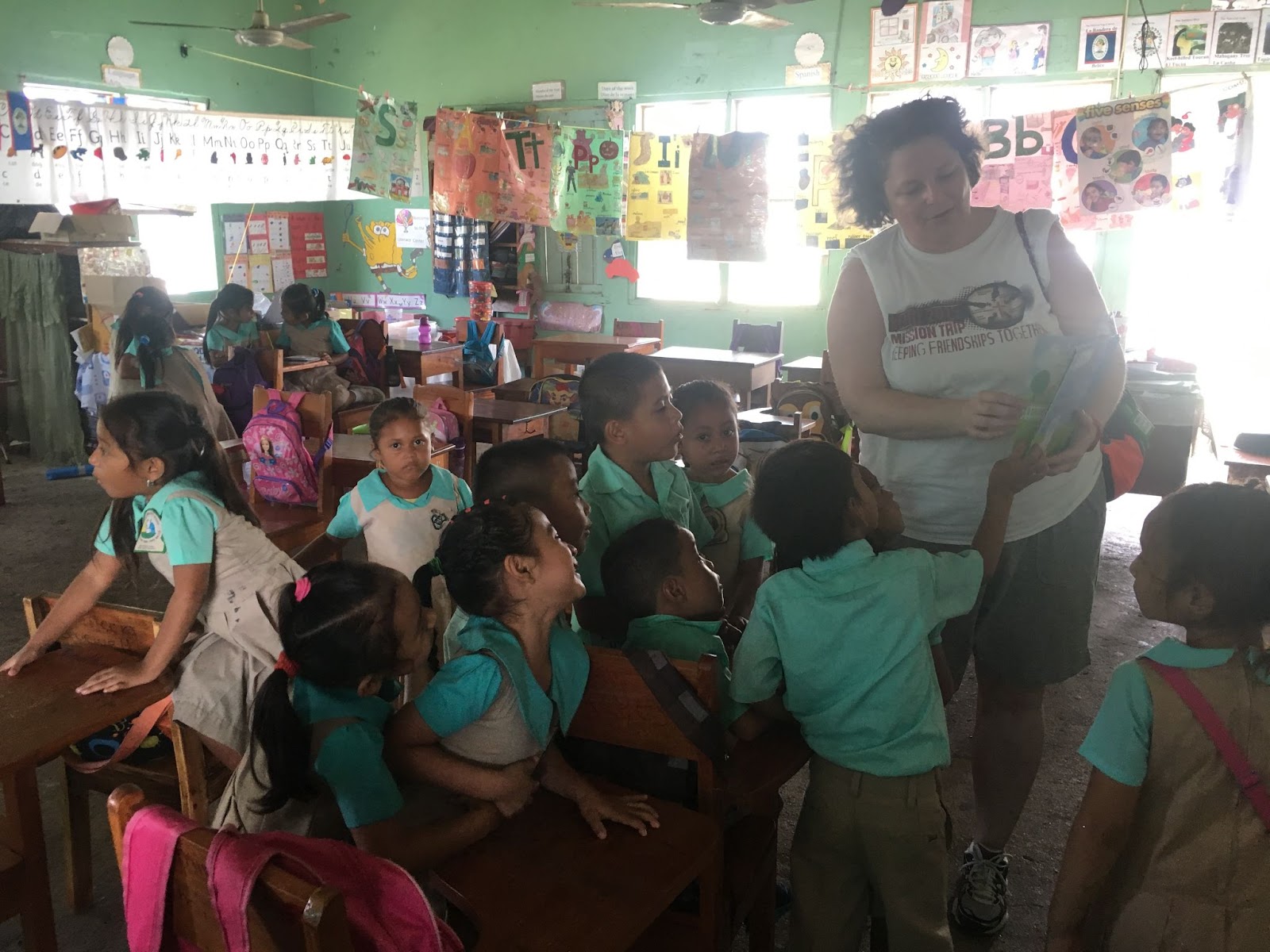 students and volunteer students and volunteer in class